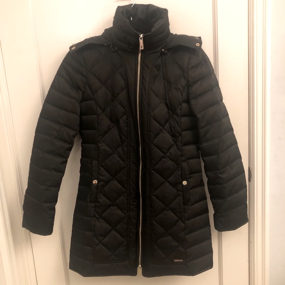 Kenneth Cole knee length black puffer coat